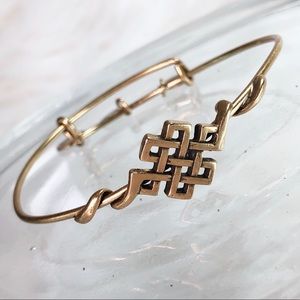 Alex and Ani Endless Knot Rafaelian Gold Bracelet